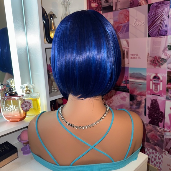 Blue Lace Bob Wig - Picture 2 of 2